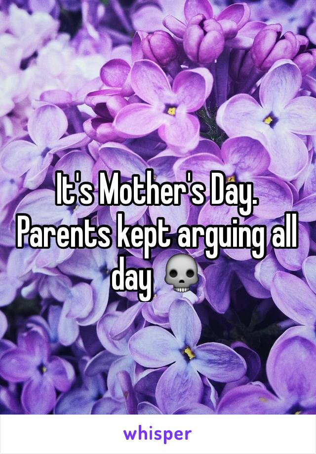 It's Mother's Day. Parents kept arguing all day 💀