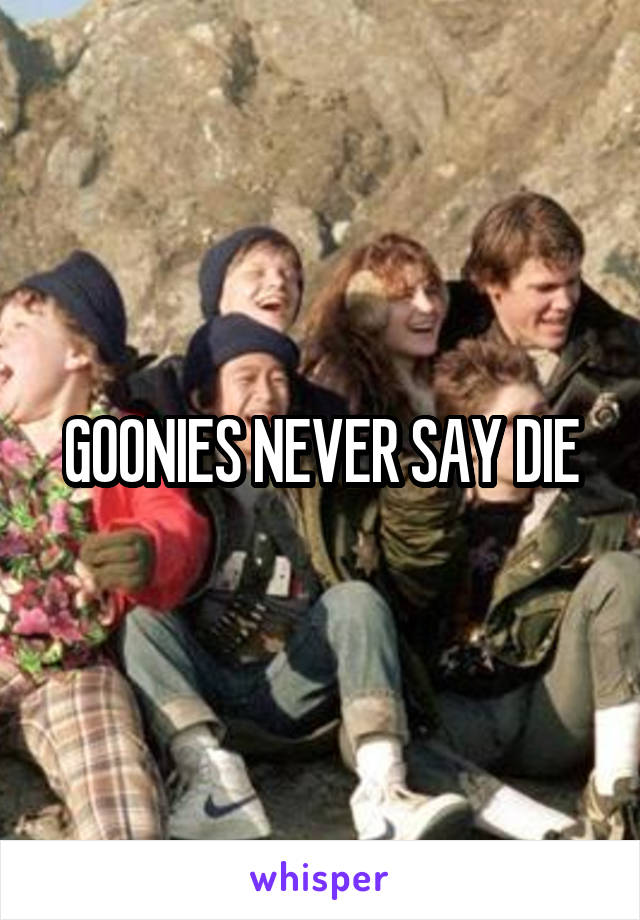 GOONIES NEVER SAY DIE