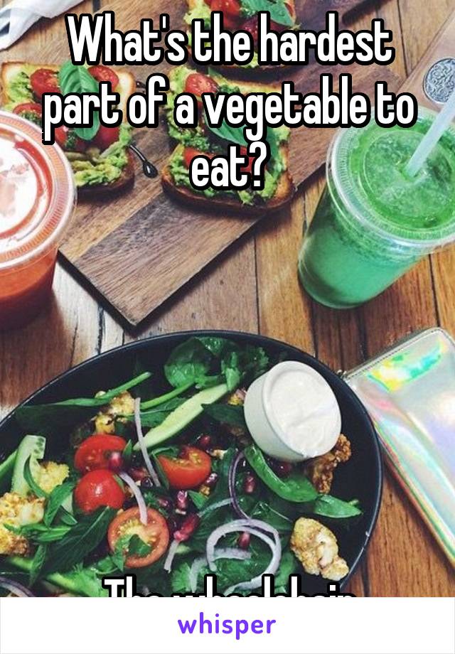 What's the hardest part of a vegetable to eat?






The wheelchair