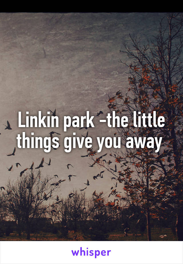 Linkin park -the little things give you away 