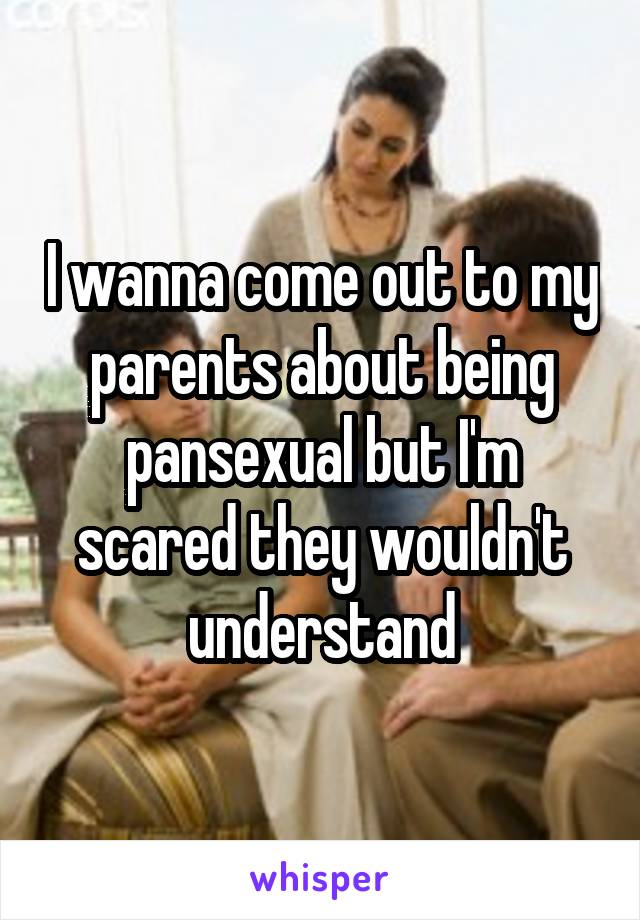 I wanna come out to my parents about being pansexual but I'm scared they wouldn't understand