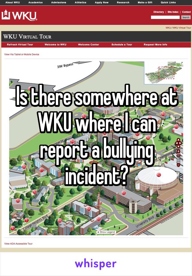 Is there somewhere at WKU where I can report a bullying incident?