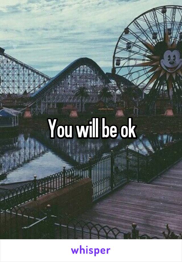 You will be ok