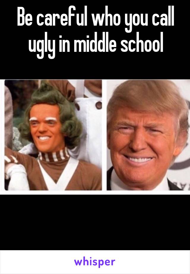 Be careful who you call ugly in middle school







