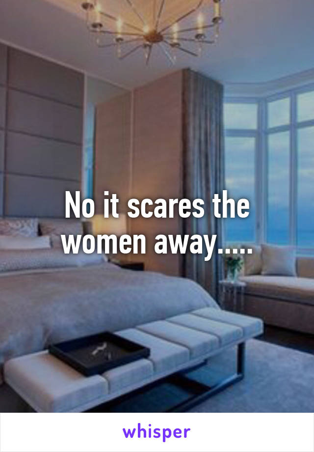 No it scares the women away.....