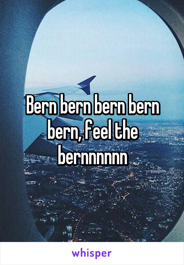 Bern bern bern bern bern, feel the bernnnnnn