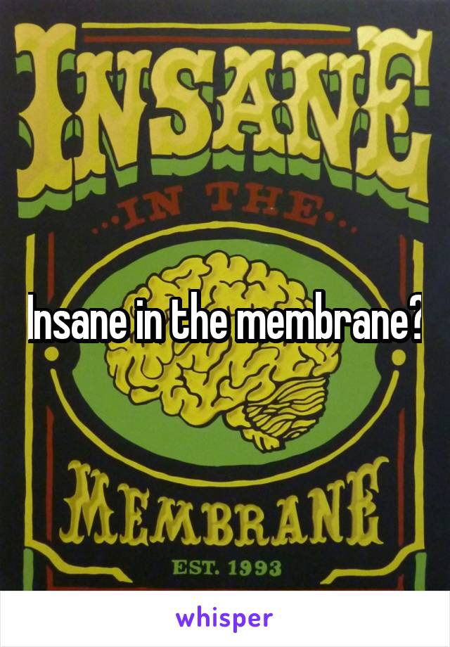 Insane in the membrane?