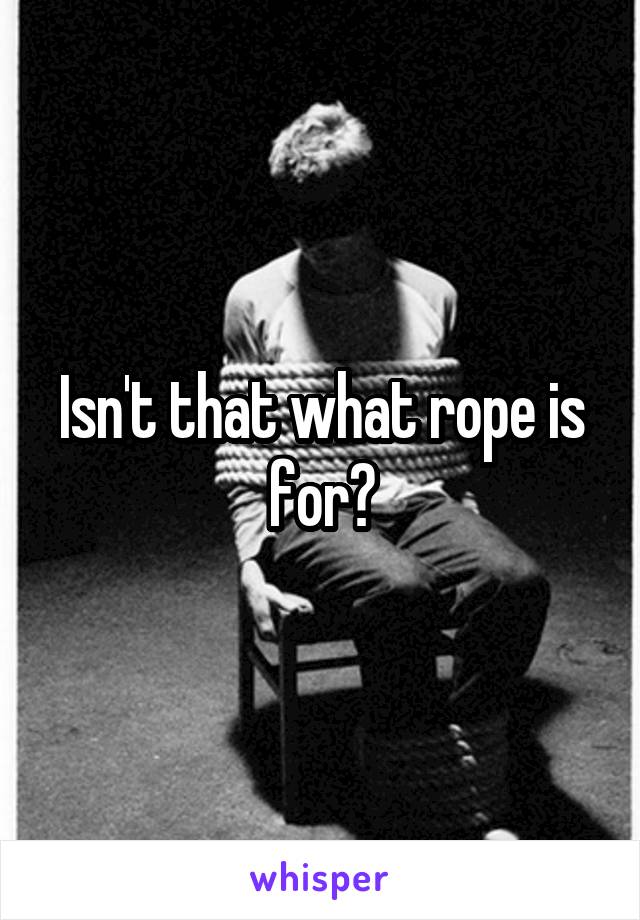 Isn't that what rope is for?