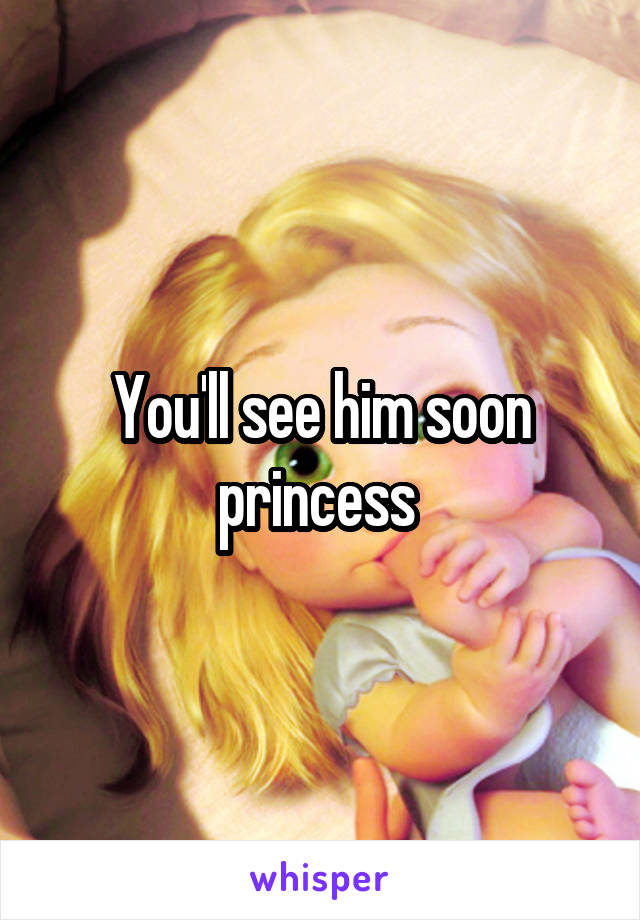 You'll see him soon princess 