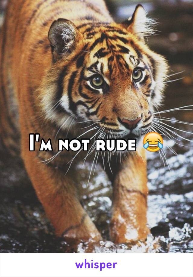 I'm not rude 😂