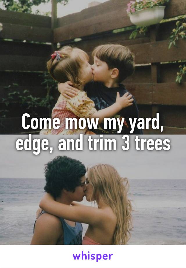 Come mow my yard, edge, and trim 3 trees