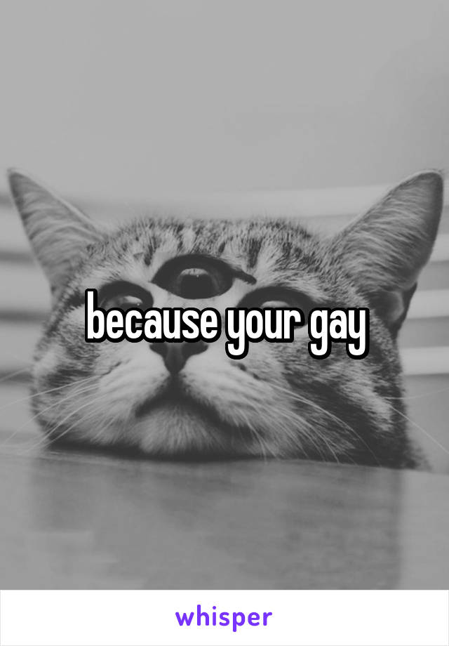 because your gay