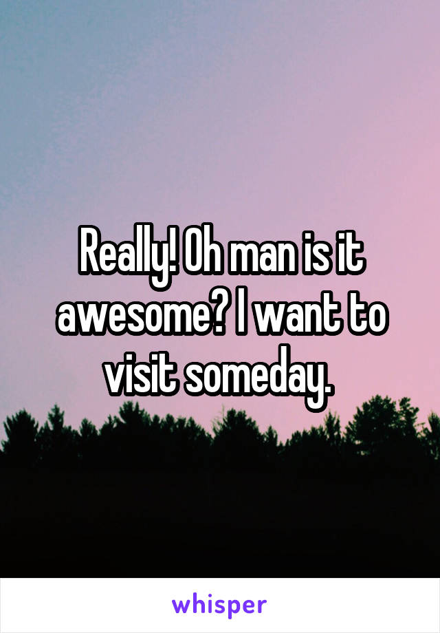 Really! Oh man is it awesome? I want to visit someday. 