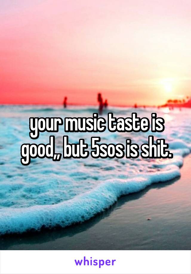 your music taste is good,, but 5sos is shit.