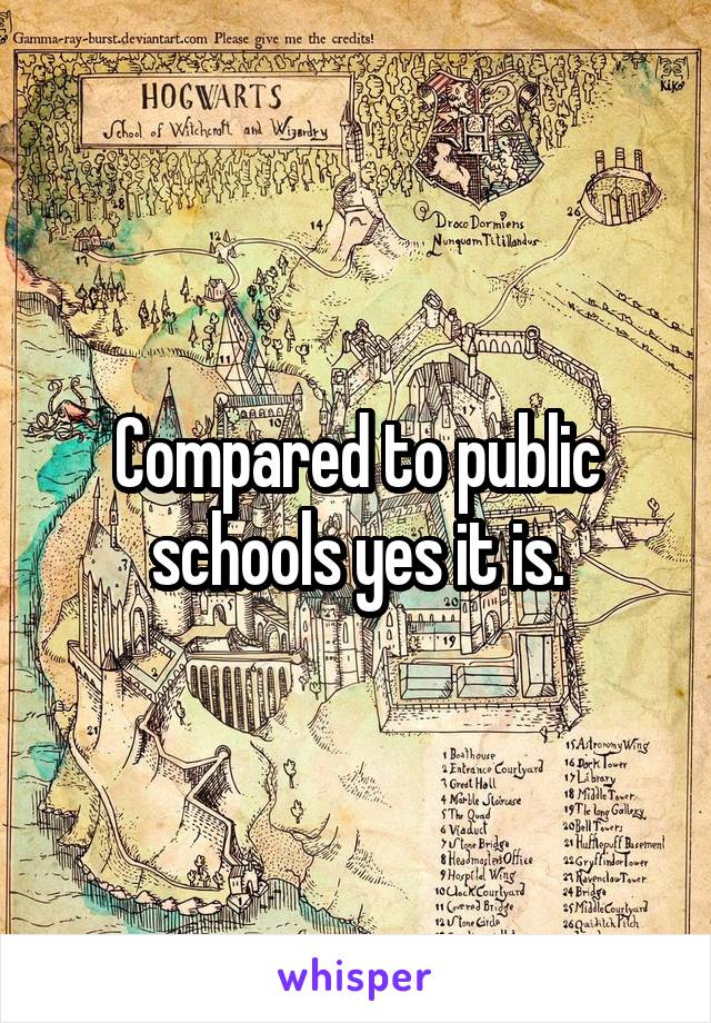 Compared to public schools yes it is.