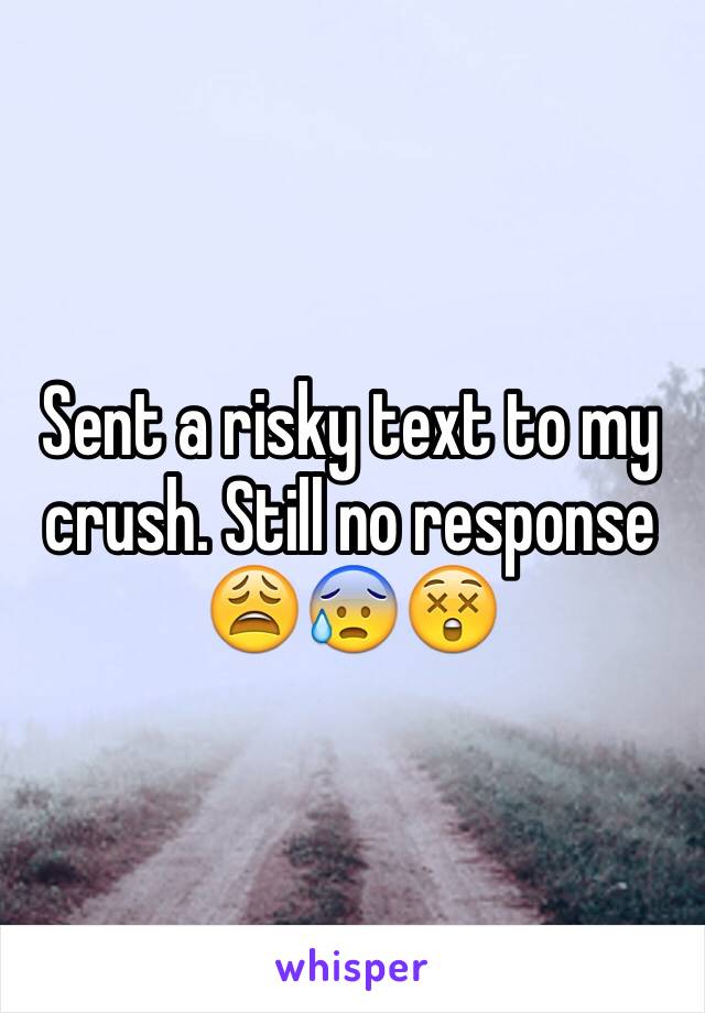 Sent a risky text to my crush. Still no response 😩😰😲
