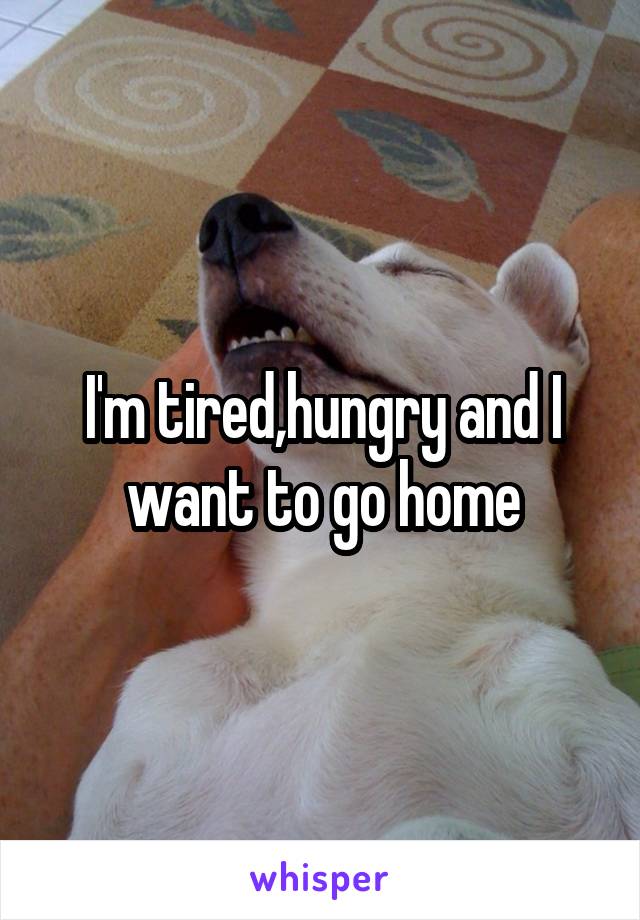 I'm tired,hungry and I want to go home