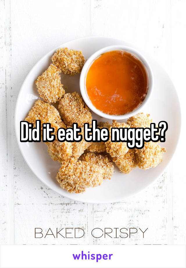 Did it eat the nugget?