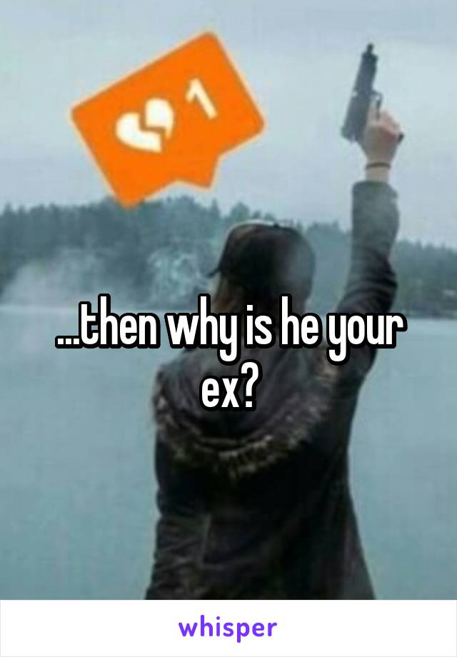 
...then why is he your ex?