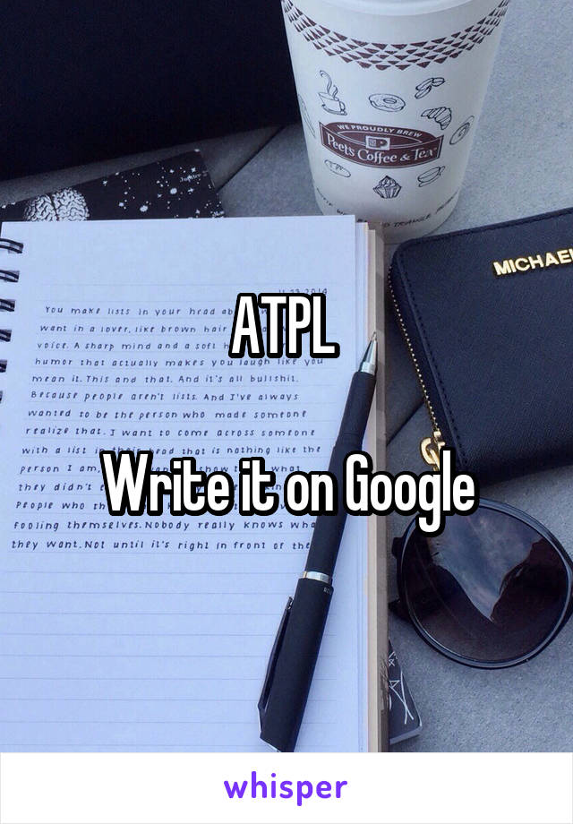 ATPL 

Write it on Google