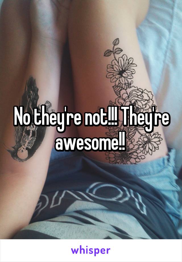 No they're not!!! They're awesome!! 