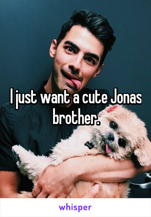 I just want a cute Jonas brother.