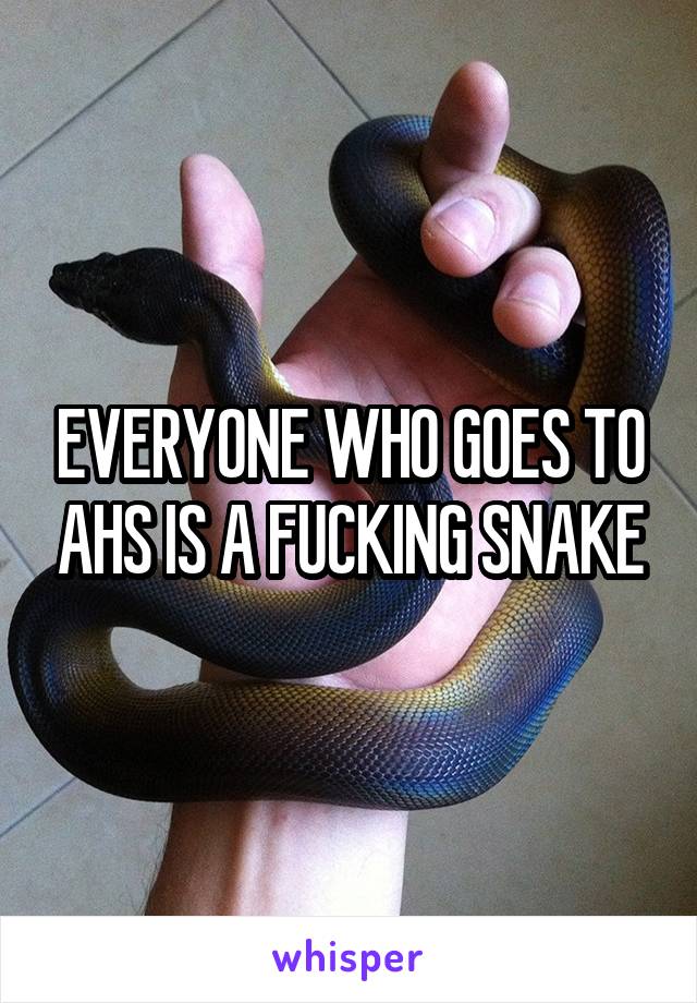 EVERYONE WHO GOES TO AHS IS A FUCKING SNAKE