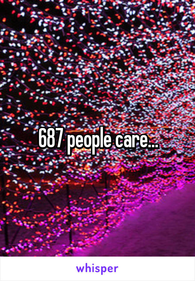 687 people care…