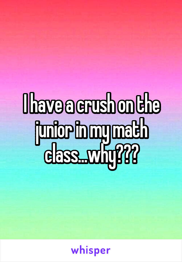 I have a crush on the junior in my math class...why???