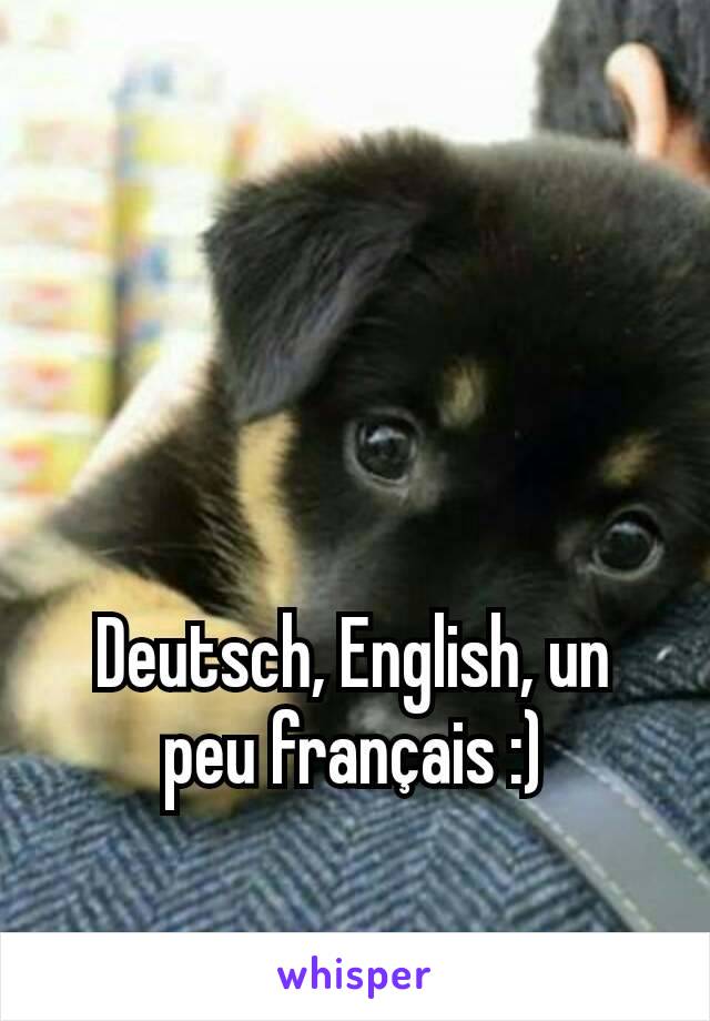 Deutsch, English, un peu français :)