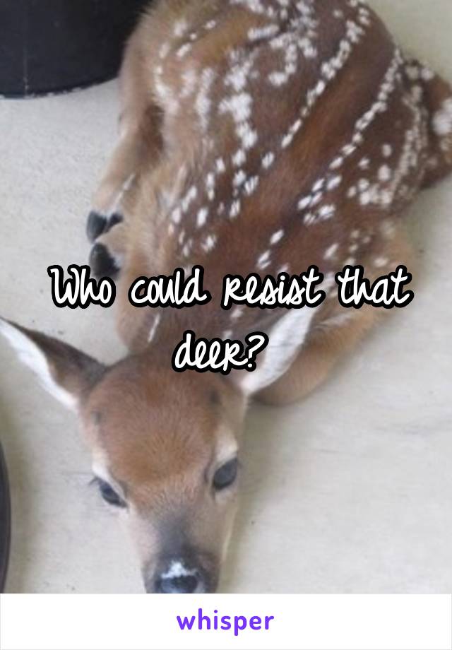 Who could resist that deer? 