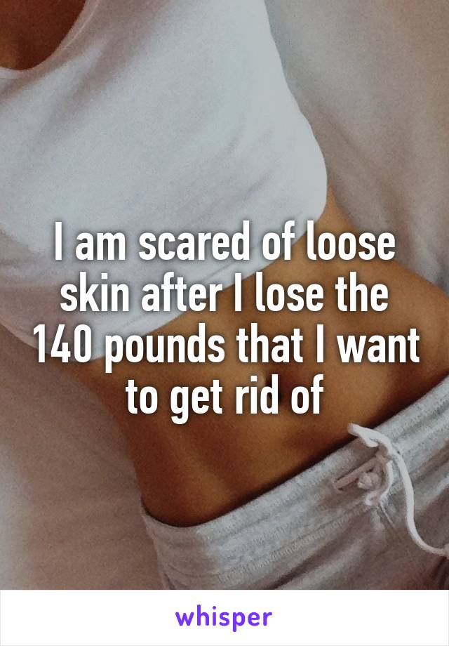 I am scared of loose skin after I lose the 140 pounds that I want to get rid of