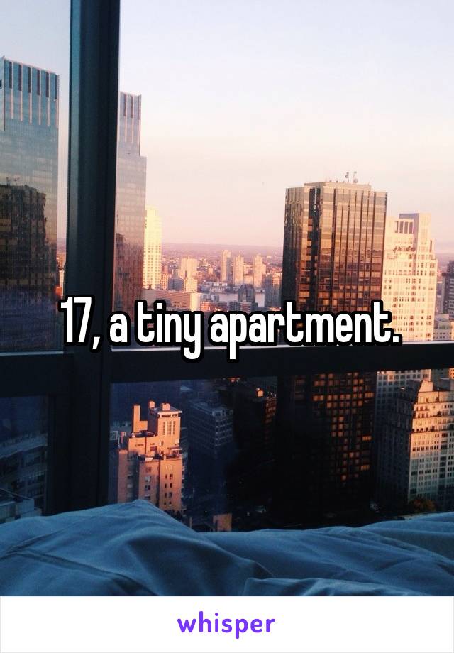 17, a tiny apartment.