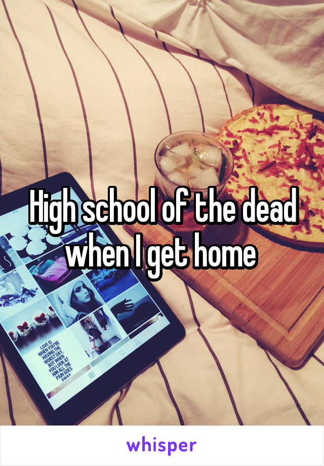 High school of the dead when I get home 