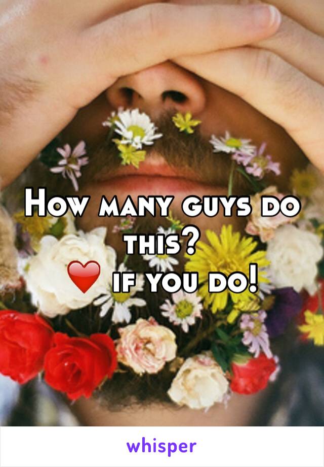 How many guys do this?
❤️ if you do!