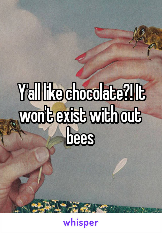 Y'all like chocolate?! It won't exist with out  bees 