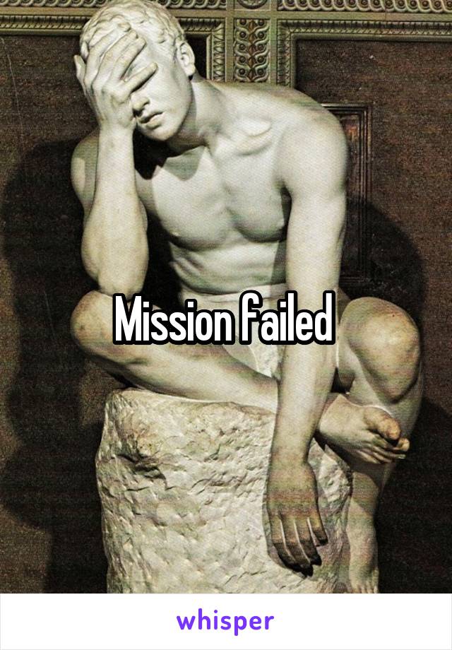 Mission failed 