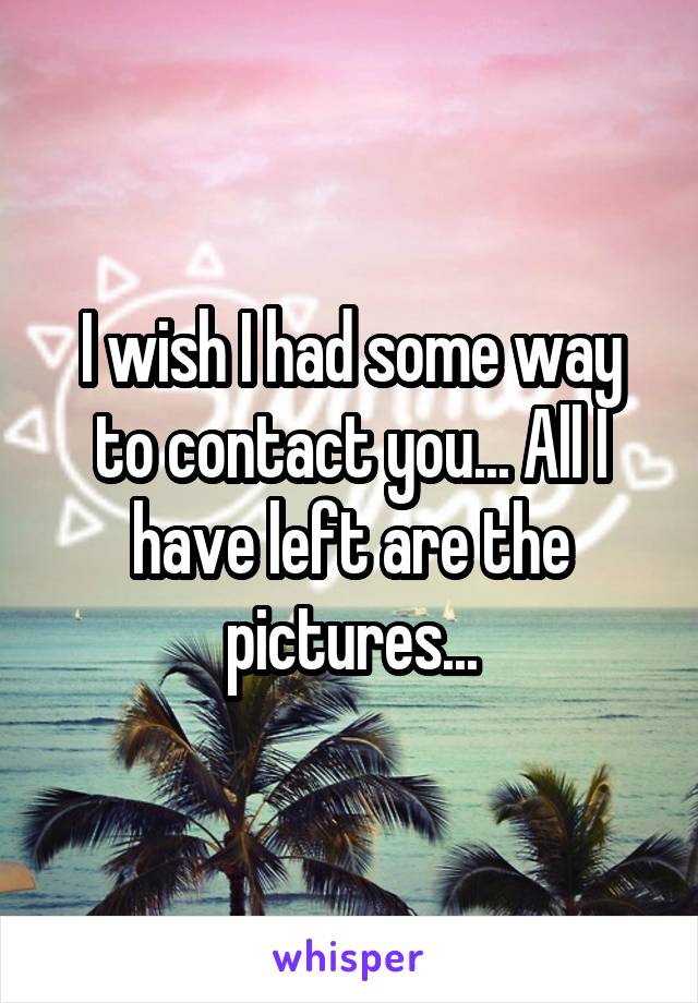 I wish I had some way to contact you... All I have left are the pictures...
