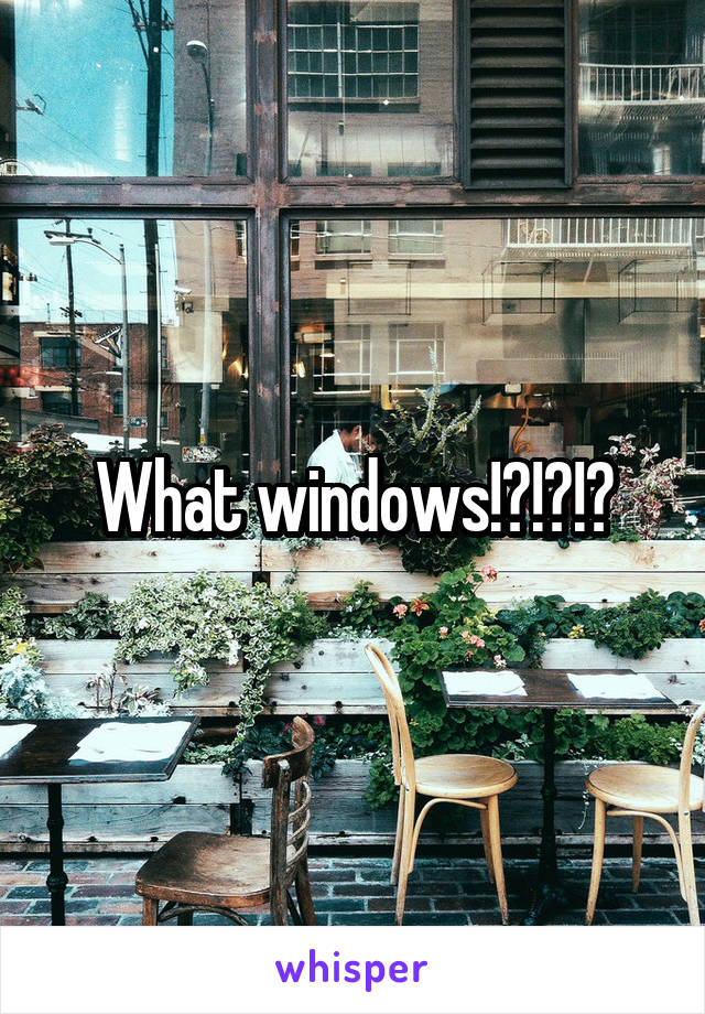 What windows!?!?!?