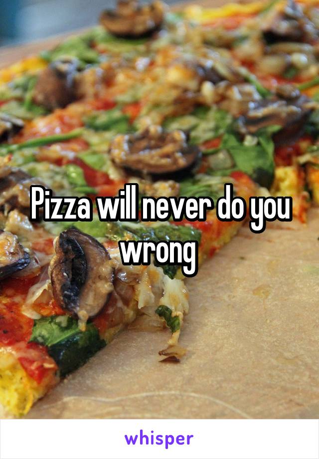 Pizza will never do you wrong 