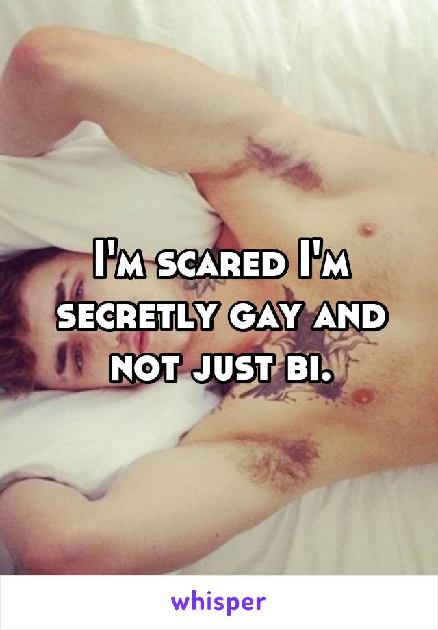 I'm scared I'm secretly gay and not just bi.