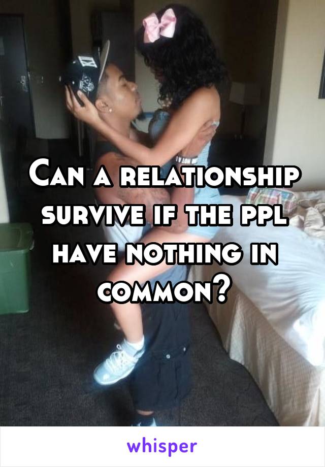 Can a relationship survive if the ppl have nothing in common?