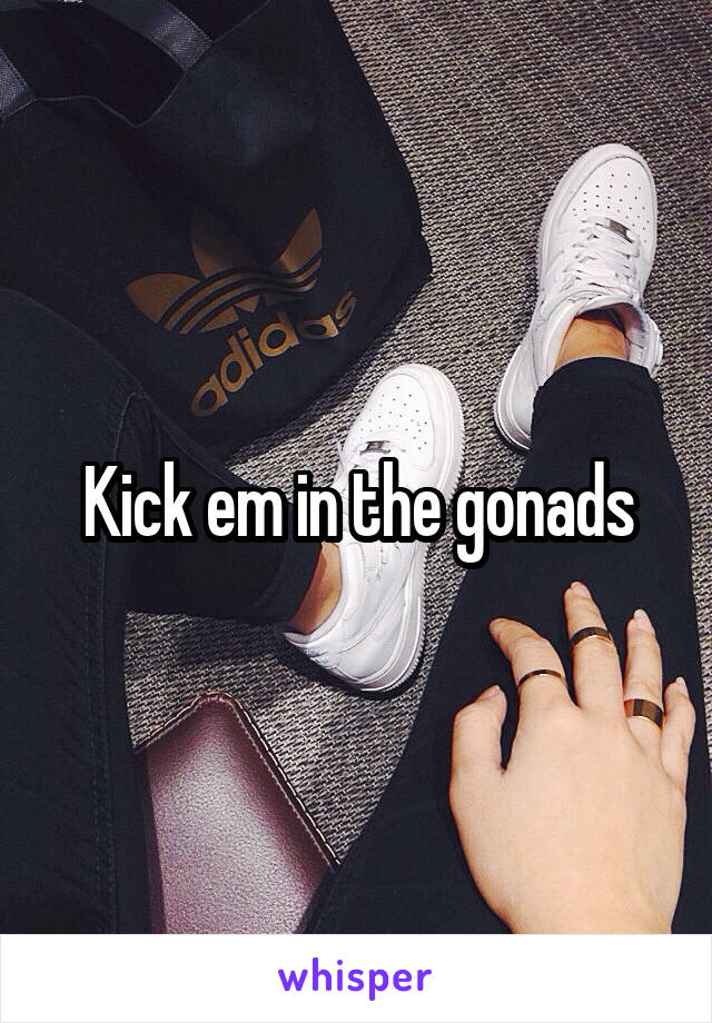 Kick em in the gonads