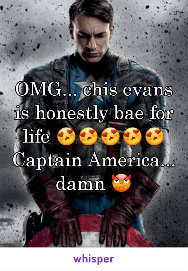 OMG... chis evans is honestly bae for life 😍😍😍😍😍
Captain America... damn 😈