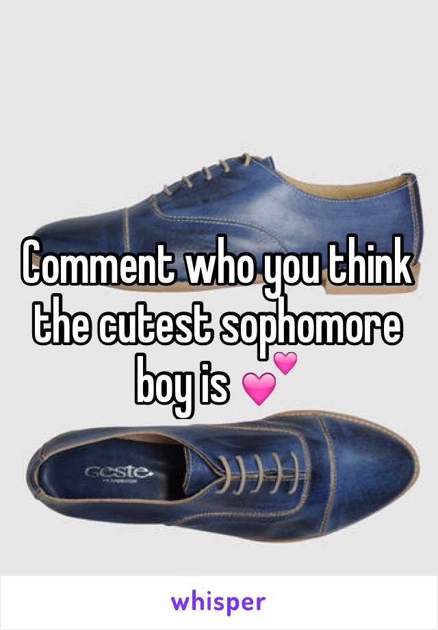 Comment who you think the cutest sophomore boy is 💕