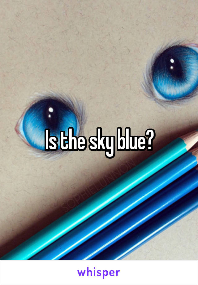 Is the sky blue?