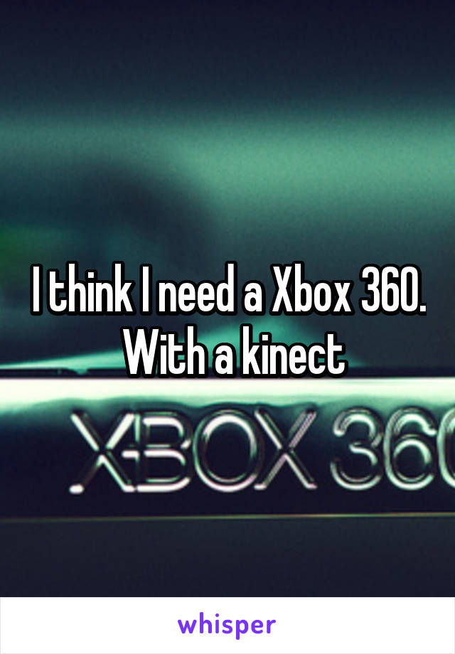 I think I need a Xbox 360.  With a kinect