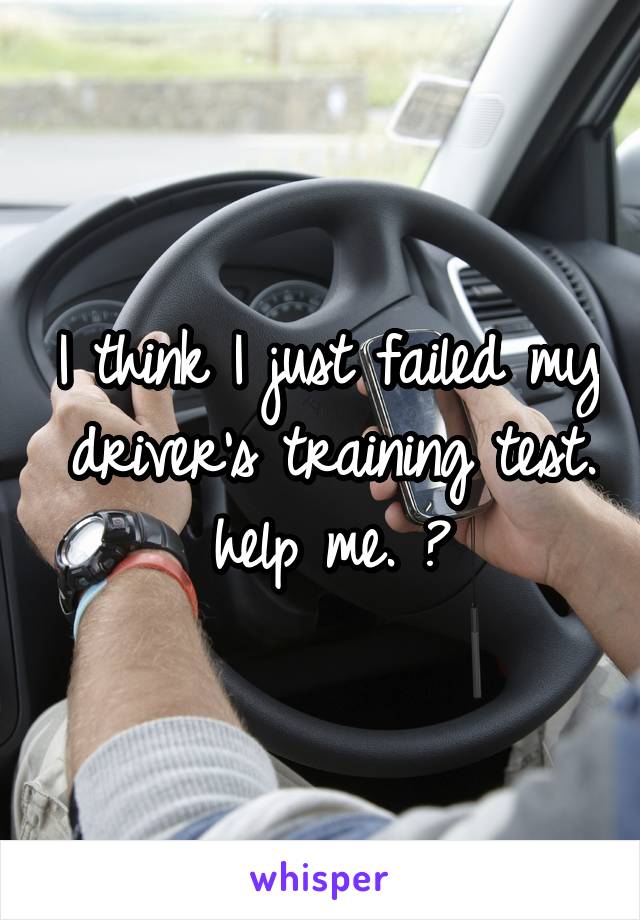 I think I just failed my driver's training test. help me. 😭