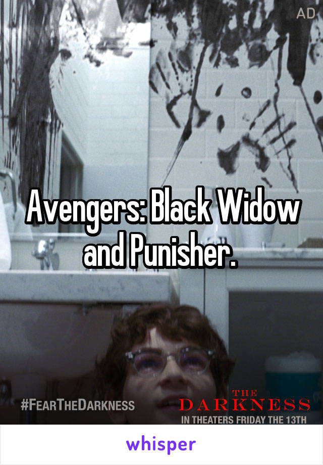 Avengers: Black Widow and Punisher. 