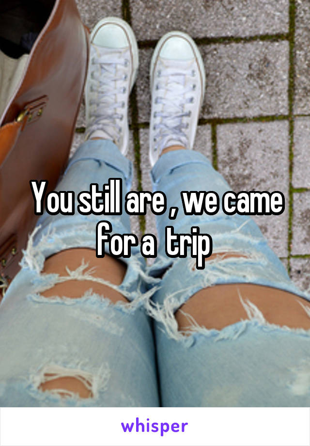 You still are , we came for a  trip 